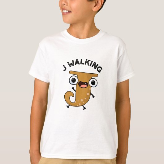 J Wandelen Grappig alfabet woordspeling T-shirt (Voorkant)