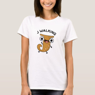 J Wandelen Grappig alfabet woordspeling T-shirt