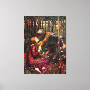 J. WATERHOUSE - DE MOOIE DAME ZONDER GENADE CANVAS AFDRUK