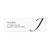 J - Zapfino Etiket (Voorkant)