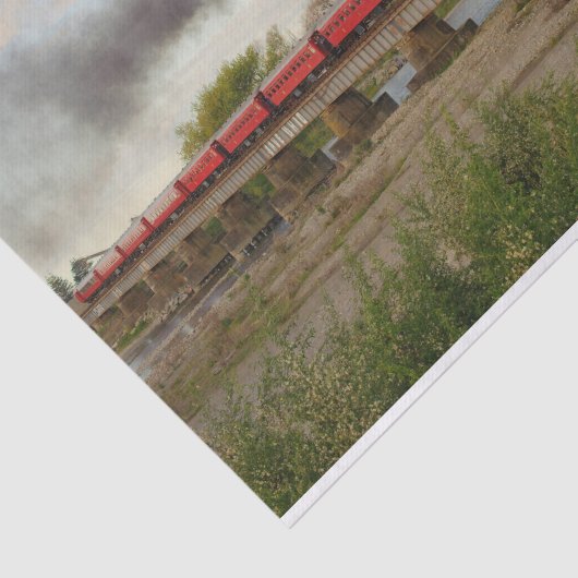 JA1271 over de Otaki-rivier, NZ Tissuepapier (Detail)