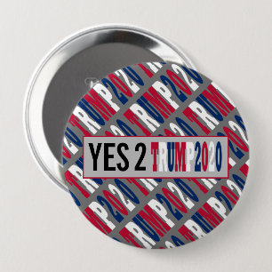 Ja 2 Trump 2020 Amerikaanse presidentsverkiezingen Ronde Button 4,0 Cm