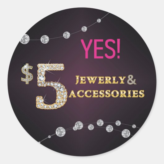 Ja! $5 Sieraden en Accessoires Stickers (Voorkant)