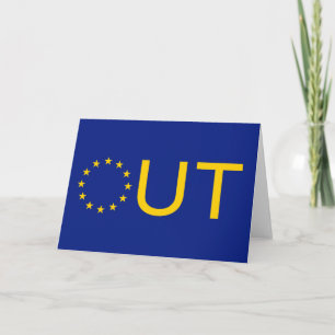 JA AAN BREXIT, het UK "UIT" van het logo van de Kaart