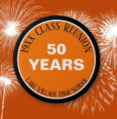 JA! Aangepaste 50e-klassenreüleknop Ronde Button 5,7 Cm