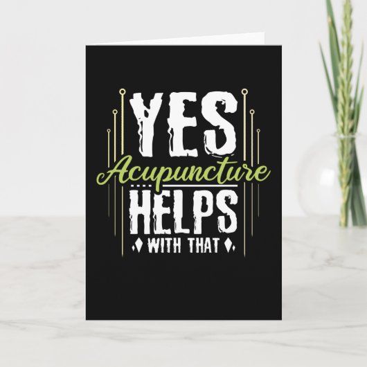 Ja Acupunctie helpt daarmee, acupunctie Kaart (Voorkant)