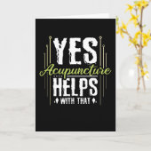 Ja Acupunctie helpt daarmee, acupunctie Kaart (Gele Bloem)
