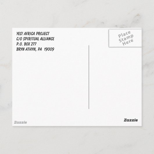 Ja! Afrika! Briefkaart (Achterkant)