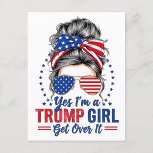Ja, als een Trump-meisje er overheen komt Briefkaart