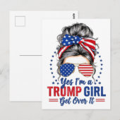 Ja, als een Trump-meisje er overheen komt Briefkaart (Voorkant / Achterkant)