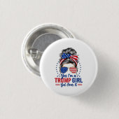 Ja, als een Trump-meisje er overheen komt Ronde Button 3,2 Cm (Voorkant /achterkant)