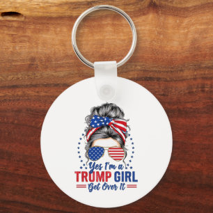 Ja, als een Trump-meisje er overheen komt Sleutelhanger