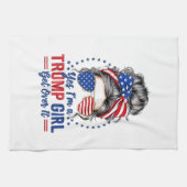 Ja, als een Trump-meisje er overheen komt Theedoek (Horizontaal)