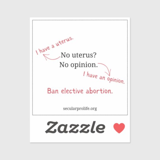 Ja Baarmoeder Ja Advies Sticker (Vel)