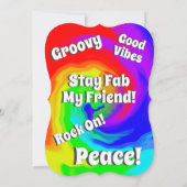 Ja, Baby! 65e verjaardag Vibrant Heat Wave Swirl Kaart (Achterkant)