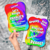 Ja, Baby! 65e verjaardag Vibrant Heat Wave Swirl Kaart