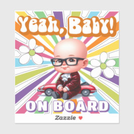 Ja Baby aan boord Retro en plezier Sticker