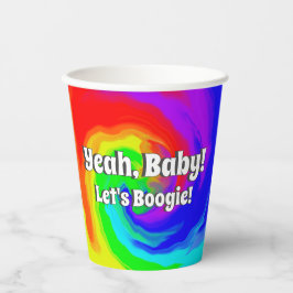 Ja, Baby! Laten we Boogie Vibrant Swirl verjaardag Papieren Bekers