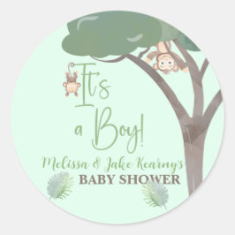 JA BABY SHOWER, MONKEY BABY SHOWER stickers