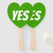 Ja, beide zijden groene quizgame-bordborden handwaaier (Voorkant en achterkant)