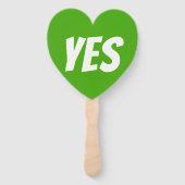 Ja, beide zijden groene quizgame-bordborden handwaaier (Voorkant)