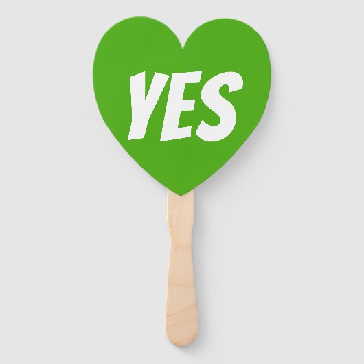 Ja, beide zijden groene quizgame-bordborden handwaaier (Voorkant)