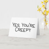 Ja bent u Griezelig Kaart (Gele Bloem)