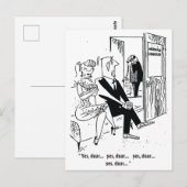 Ja Beste, Huwelijksconsulent Humor, Vintage Briefkaart (Voorkant / Achterkant)