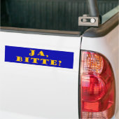 Ja, bitte? bumpersticker (Op Truck)