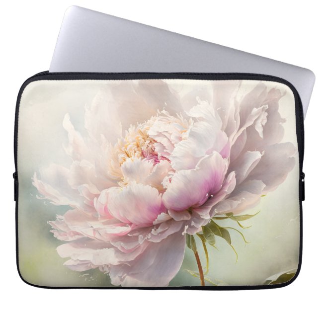 Ja. Bloemen achtergrond. Lentebloesem. Laptop Sleeve (Voorkant)
