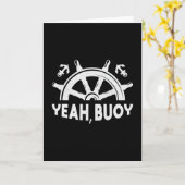 Ja Boeing Boot Zeilboot Zeilboot Schip Grappig Kaart (Gele Bloem)