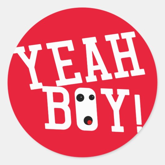 Ja Boy Emoji Face Bashin Bros Gamer Ronde Sticker (Voorkant)