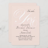 Ja Bridal Shower-uitnodiging Kaart (Voorkant / Achterkant)