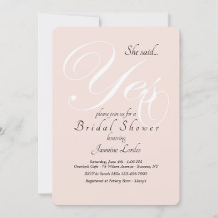 Ja Bridal Shower-uitnodiging Kaart