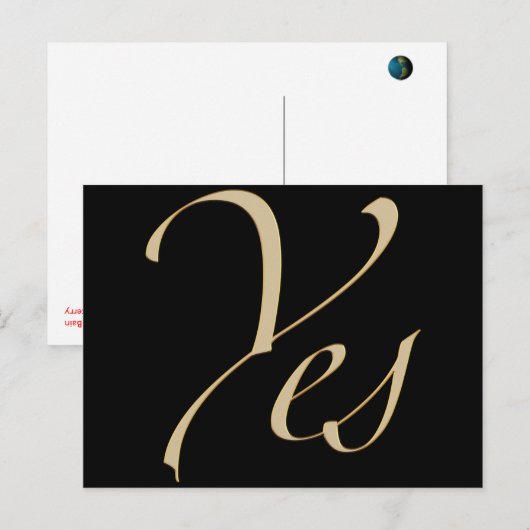 Ja Briefkaart (Voorkant / Achterkant)