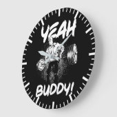 Ja Buddy - Funny Gym Workout Bodybuilding Grote Klok (Hoek)