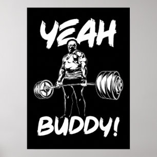 Ja Buddy - Gym Workout Motivatie Poster
