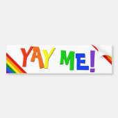 JA. Bumpersticker Gay Pride Rainbow (Voorkant)
