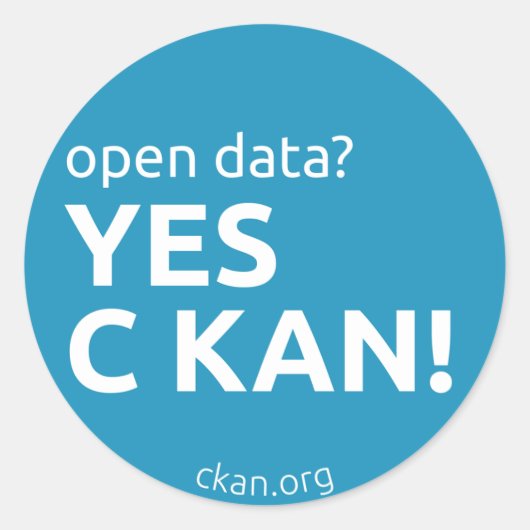 Ja C KAN-Stickers (open data) Ronde Sticker (Voorkant)