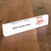 JA! Cartoon varkens Naam Bord Naambordje (Zijkant)