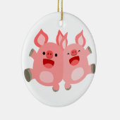JA! Cartoon Varkens Ornament (Rechts)