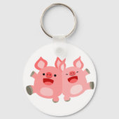 JA! Cartoon Varkens Sleutelhanger (Voorkant)