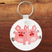 JA! Cartoon Varkens Sleutelhanger (Voorkant)