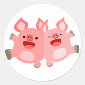 JA! Cartoon Varkens Sticker