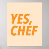 Ja, chef-kok Oranje kunst print (Voorkant)