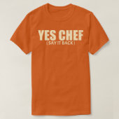 Ja chef-kok zeg het terug het Beer TShirt (Design voorkant)