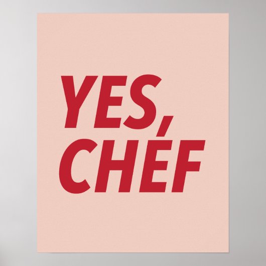Ja, Chef Red Art Print (Voorkant)