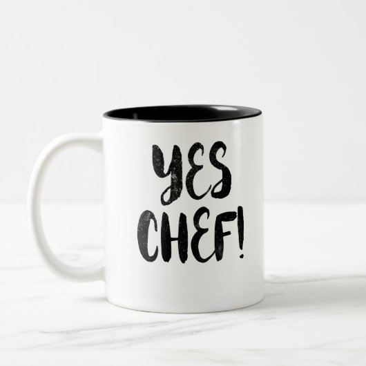 Ja Chef. Tweekleurige Koffiemok (Links)