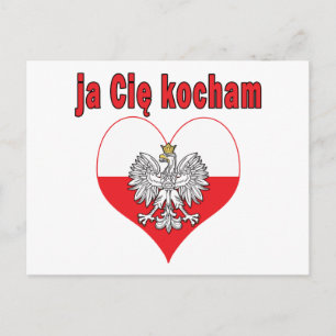 ja Cie kocham Eagle Heart Briefkaart