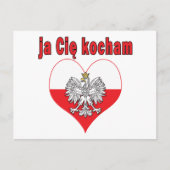 ja Cie kocham Eagle Heart Briefkaart (Voorkant)